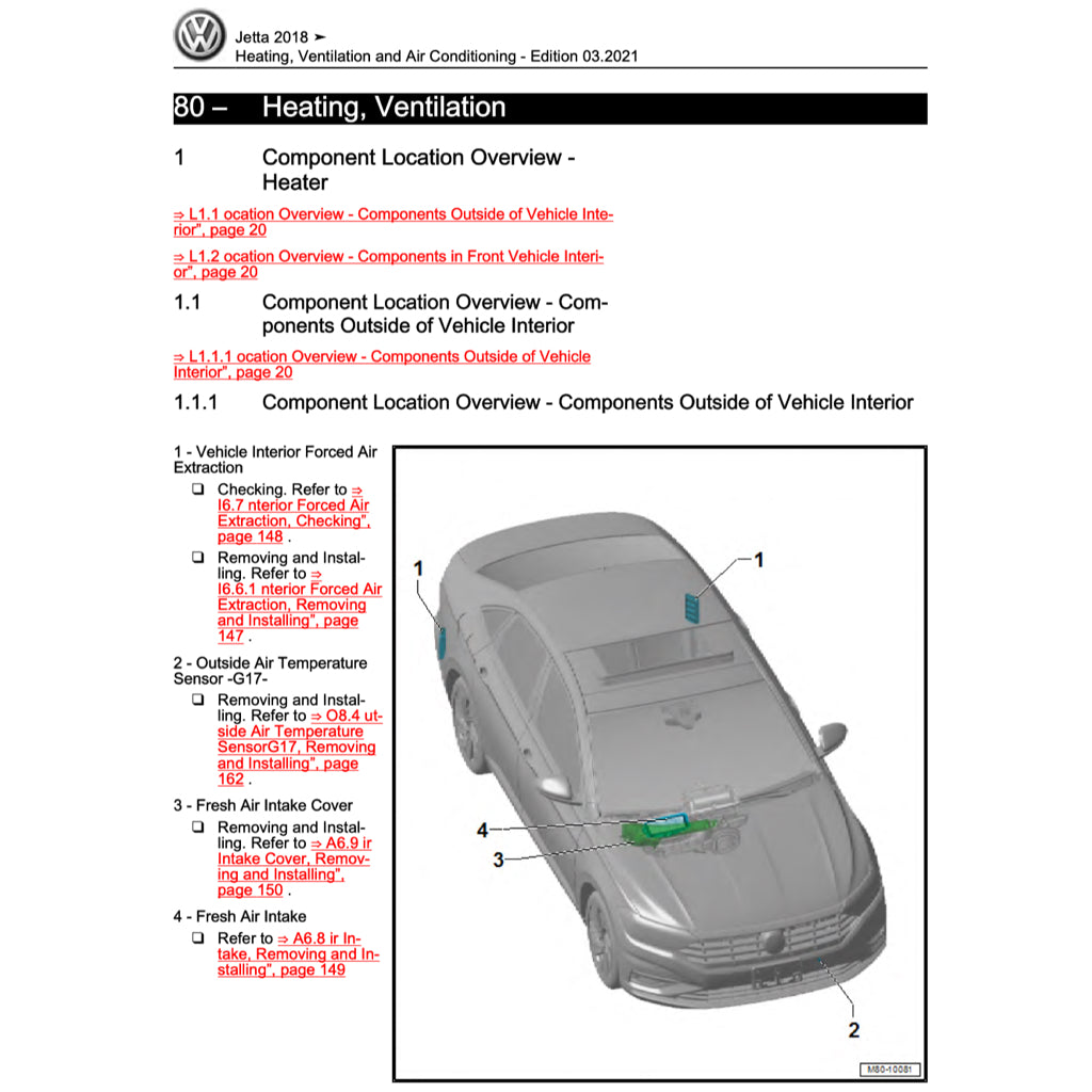 VW JETTA A7 (2018-2023) SERVICE WORKSHOP MANUAL