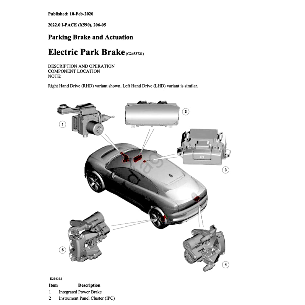 JAGUAR I-PACE EV400 X590 (2018+) FACTORY SERVICE WORKSHOP MANUAL