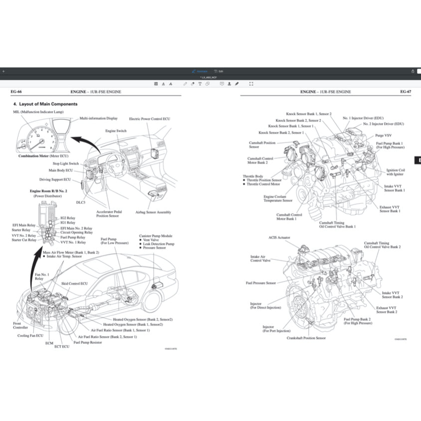 LEXUS LS460(L) (2007-2017) SERVICE WORKSHOP MANUAL