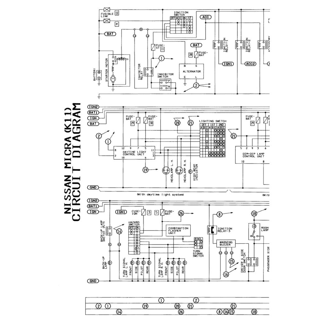 NISSAN MICRA K11 (1992-2003) SERVICE WORKSHOP MANUAL