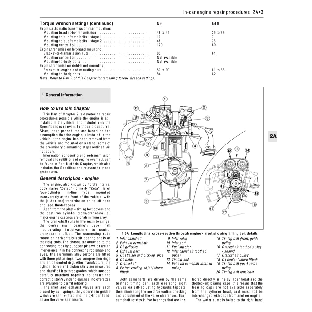 FORD MONDEO MK1 & MK2 (1993-2000) SERVICE WORKSHOP MANUAL