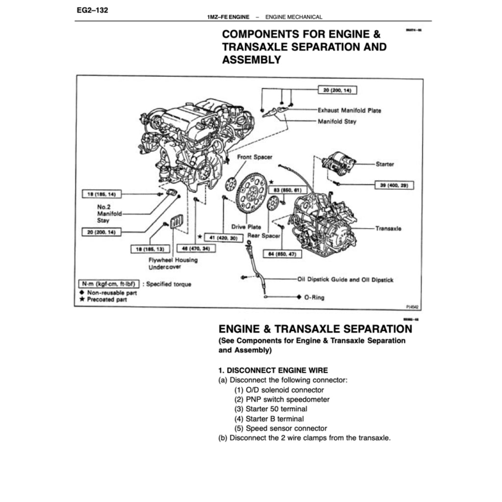 TOYOTA ENGINE 1MZ-FE SERVICE REPAIR WORKSHOP MANUAL