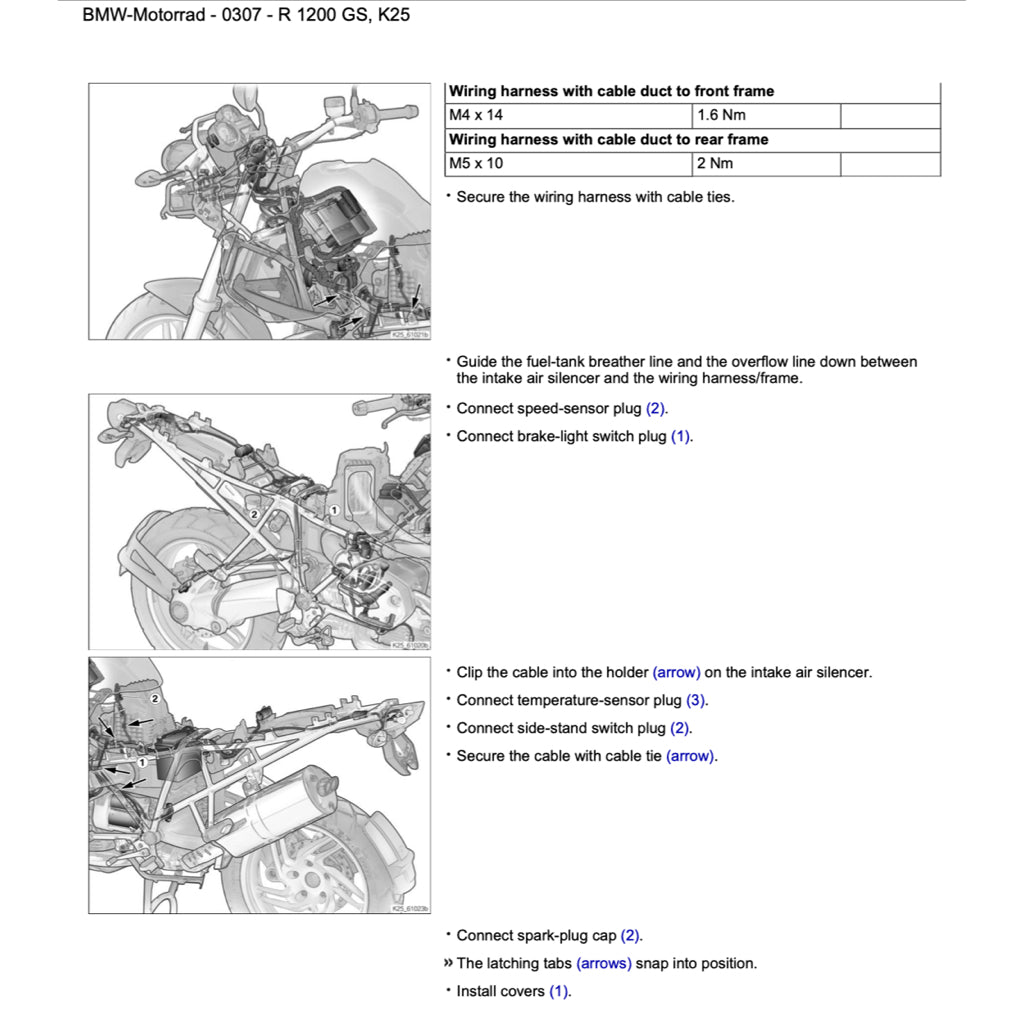 BMW MOTORRAD RSD (09-2017 UPDATE) ELECTRONIC SERVICE WORKSHOP MANUAL - WORKSHOP SPECIAL