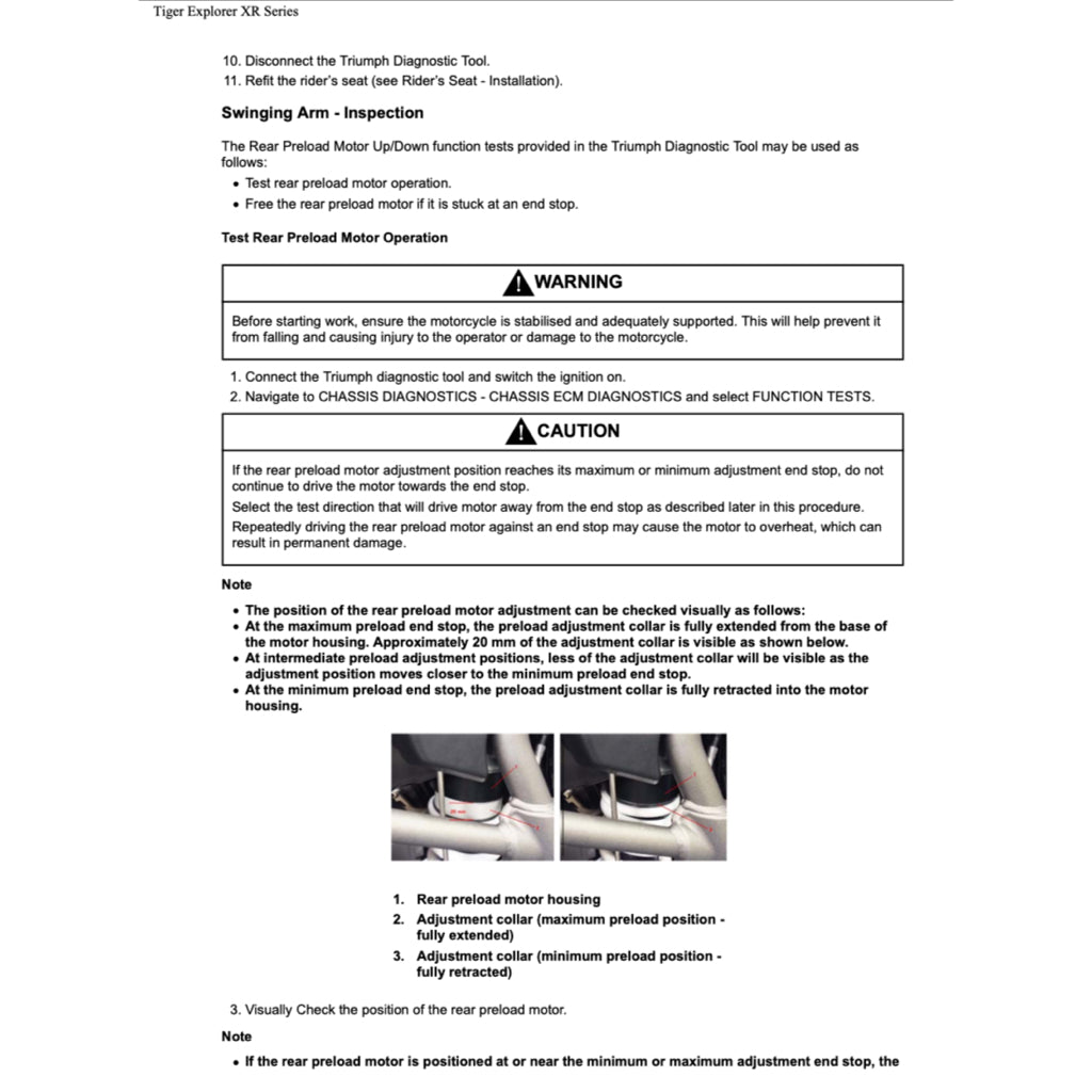 TRIUMPH EXPLORER 1200 XR/XRX/XRT (2016-2021) SERVICE WORKSHOP MANUAL + OWNER'S MANUAL