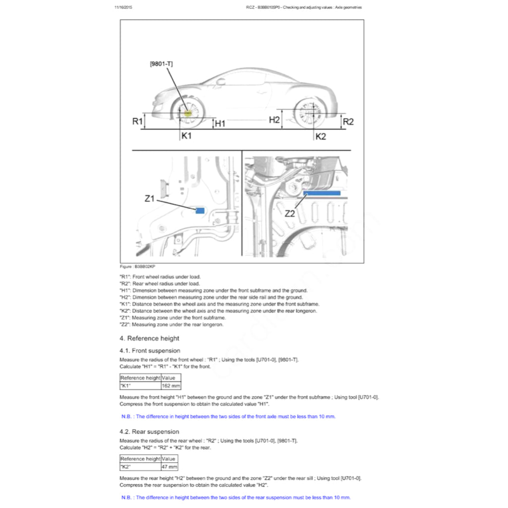 PEUGEOT RCZ (2009-2015) SERVICE WORKSHOP MANUAL