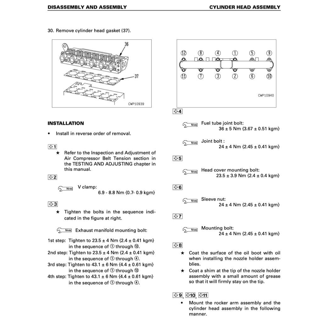 KOMATSU PC300LC-6-7-8 / PC350LC-6-7-8 EXCAVATOR SERVICE WORKSHOP MANUAL