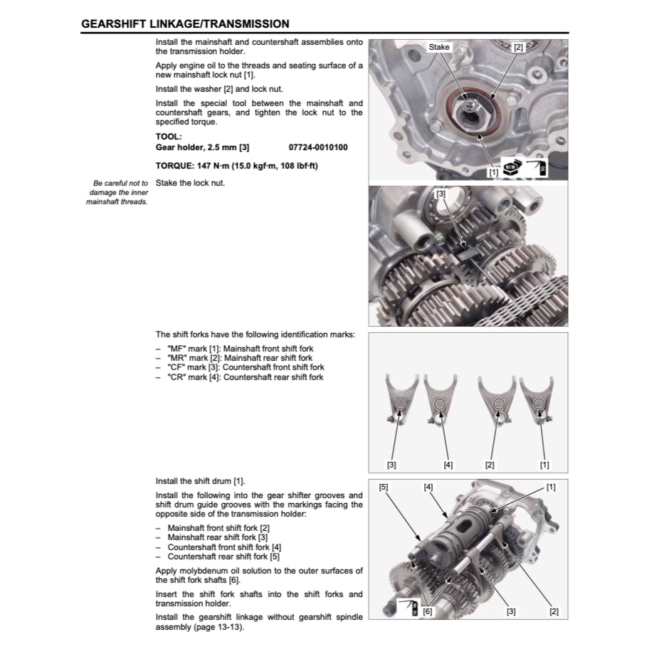 HONDA GOLD WING GL1800 (2018+) SERVICE WORKSHOP MANUAL + OWNER'S MANUAL