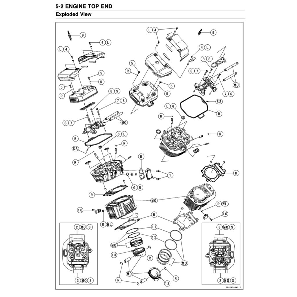 KAWASAKI VULCAN 1700 VN1700 (2009-2017) SERVICE WORKSHOP MANUAL + PARTS CATALOGUE + OWNER'S MANUAL