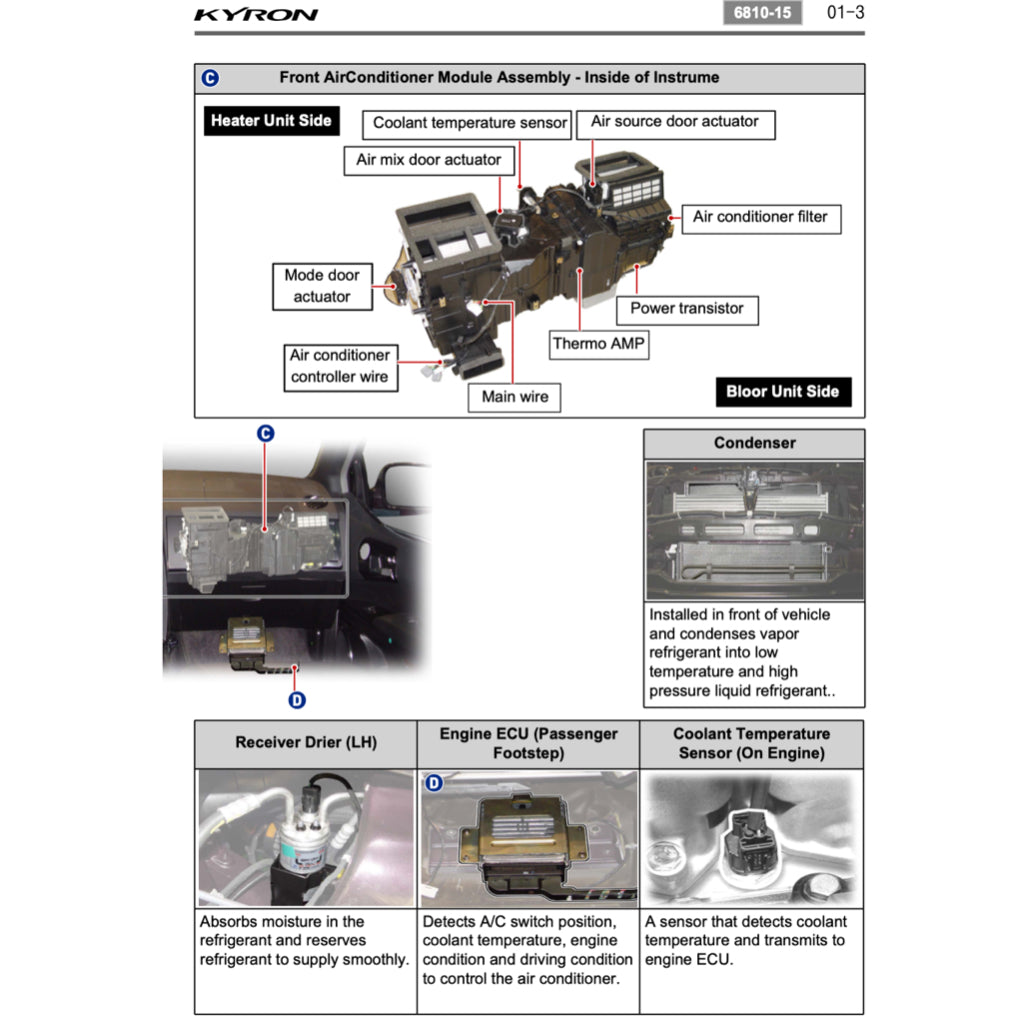 SSANGYONG KYRON D100/105/120/130/145/146 (2005-2014) SERVICE WORKSHOP MANUAL