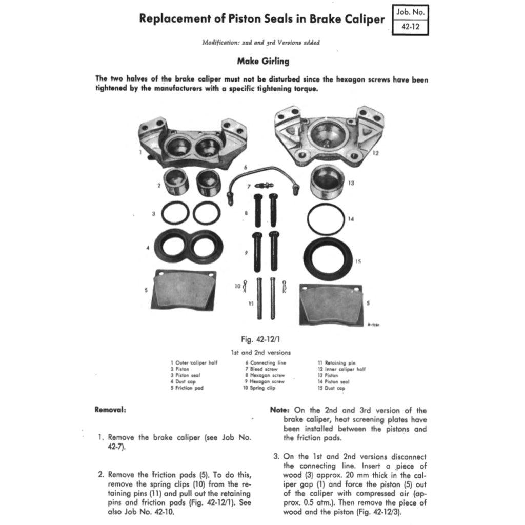 MERCEDES-BENZ W111 (1959-1971) SERVICE WORKSHOP MANUAL