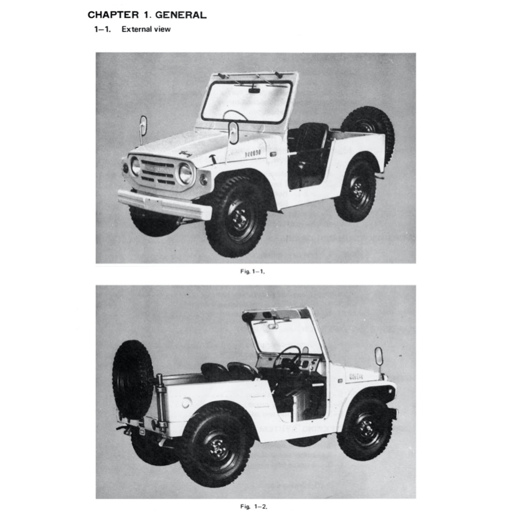 SUZUKI LJ10 JIMNY (1970-1981) SERVICE WORKSHOP MANUAL + PARTS CATALOGUE