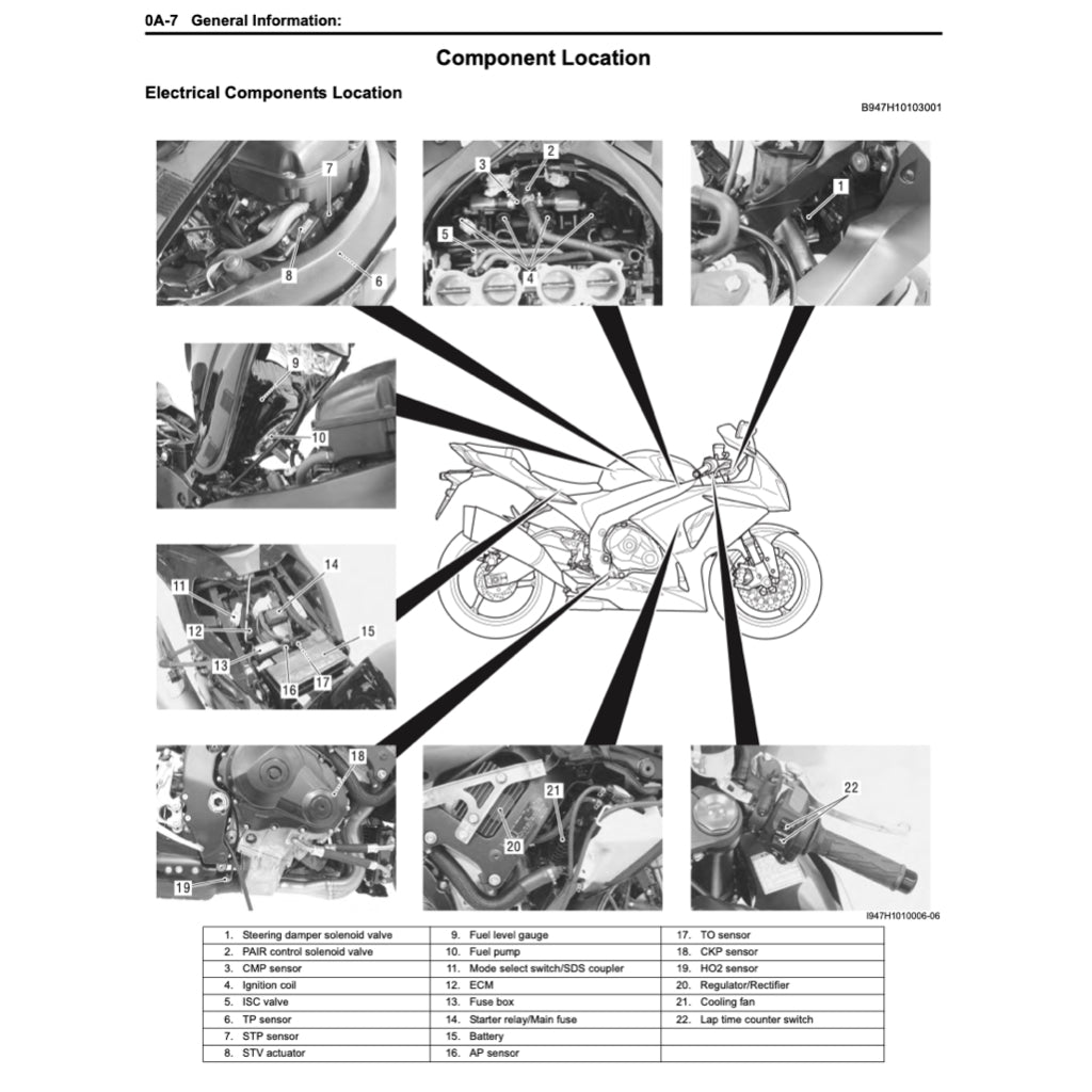 SUZUKI GSX-R 1000 K9/L0/L1 (2009-2016) SERVICE WORKSHOP MANUAL