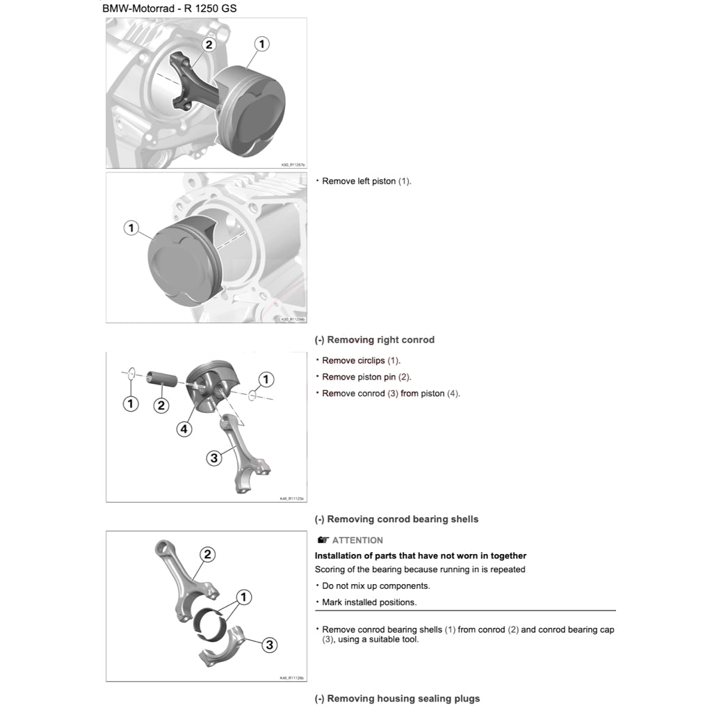 BMW R1250 GS K50 (2019-2023) SERVICE WORKSHOP MANUAL + PARTS CATALOGUE