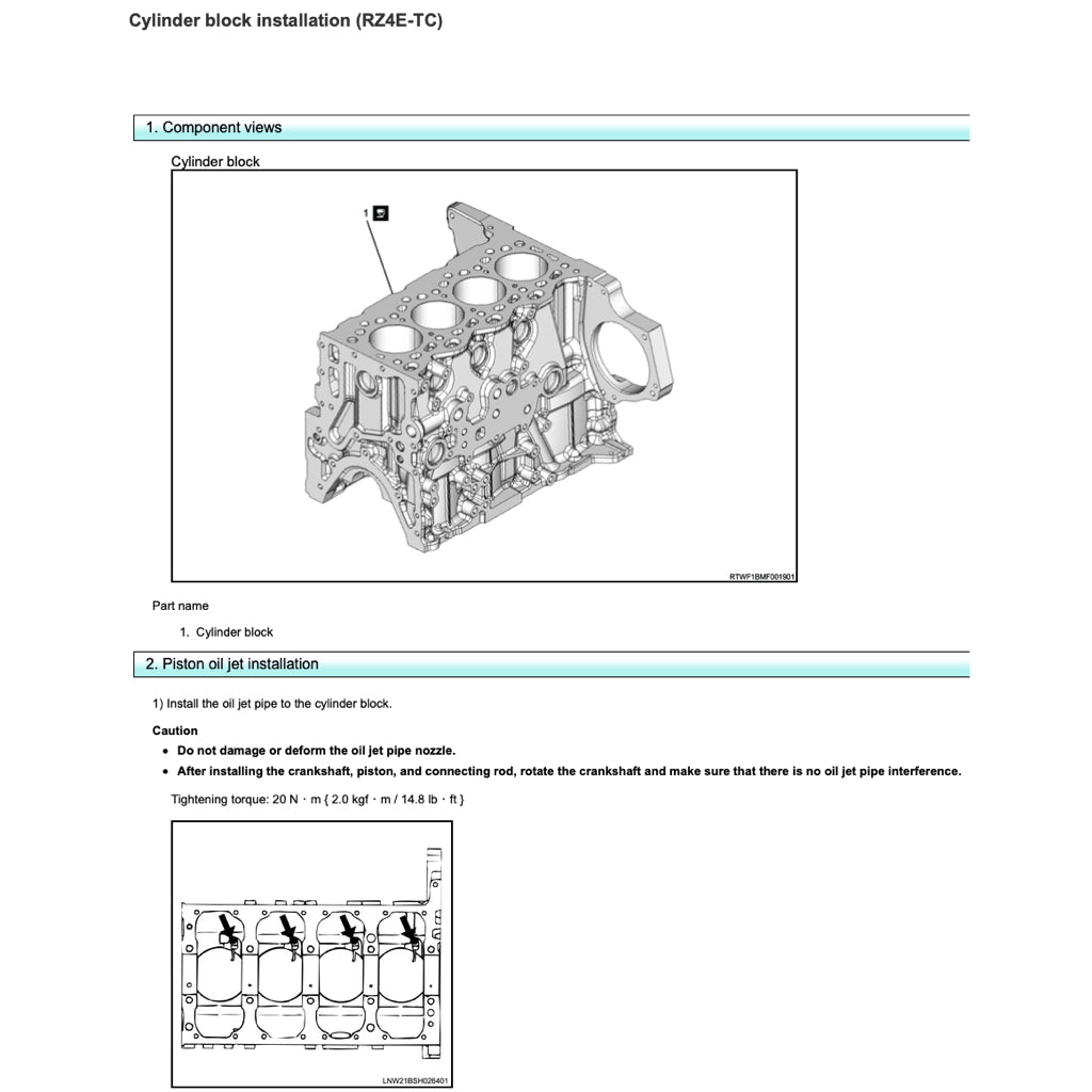ISUZU ENGINE RZ4E-TC SERVICE WORKSHOP MANUAL