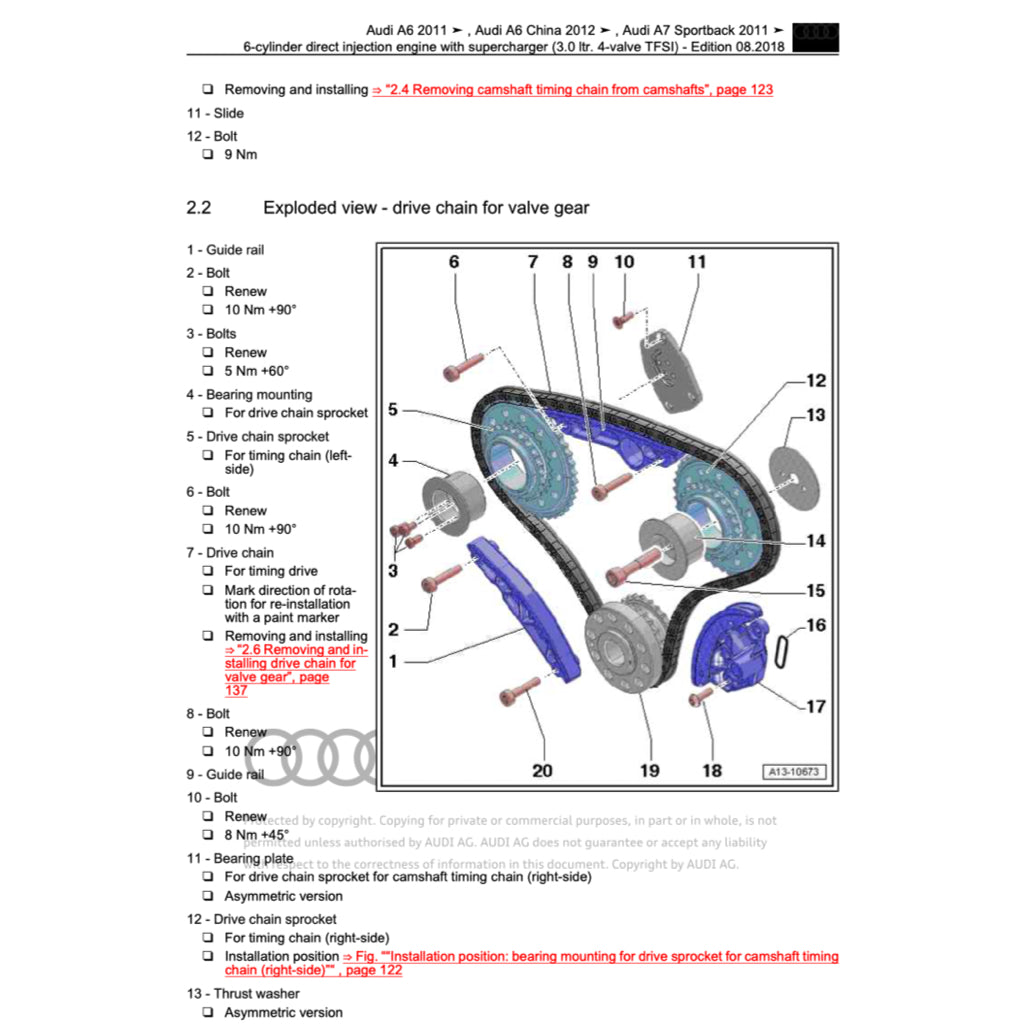 AUDI A7 4G8 (2011-2018) SERVICE WORKSHOP MANUAL