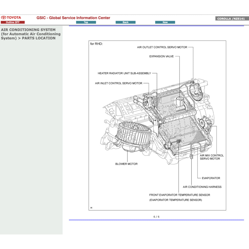 TOYOTA COROLLA ALTIS E141 (2010-2013) SERVICE WORKBOOK WORKSHOP MANUAL