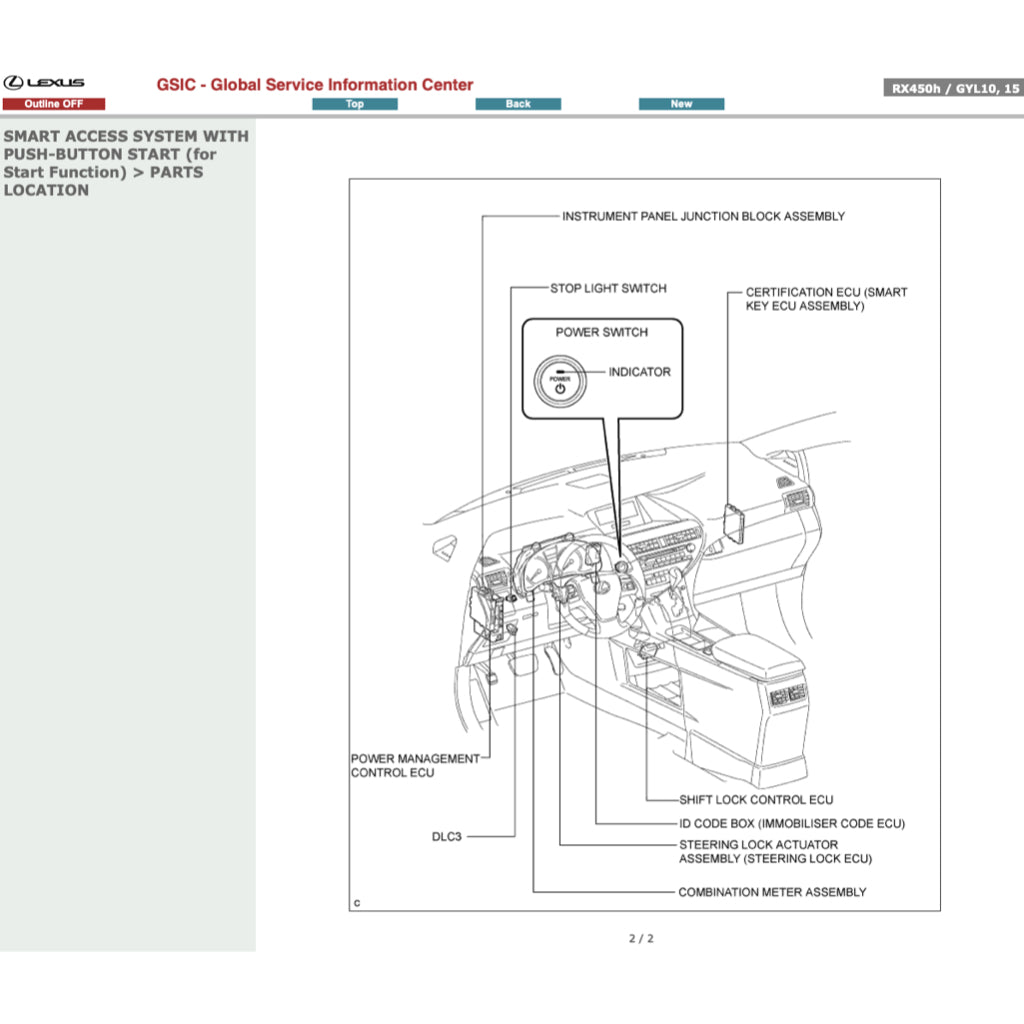 LEXUS RX450h GYL10/15 (2009-2015) SERVICE WORKSHOP MANUAL