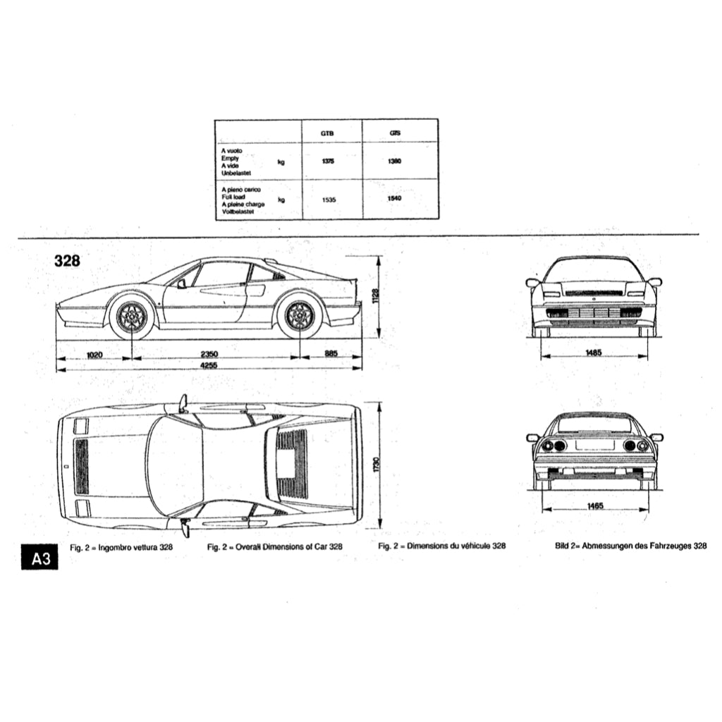 FERRARI 308/328 GTB GTS F105 (1975-1985) SERVICE WORKSHOP MANUAL + PARTS CATALOGUE