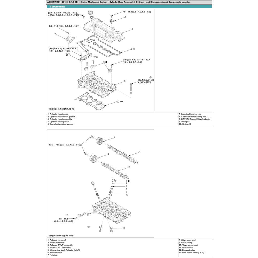 HYUNDAI ACCENT SOLARIS RB/RC (2011-2018) SERVICE WORKSHOP MANUAL