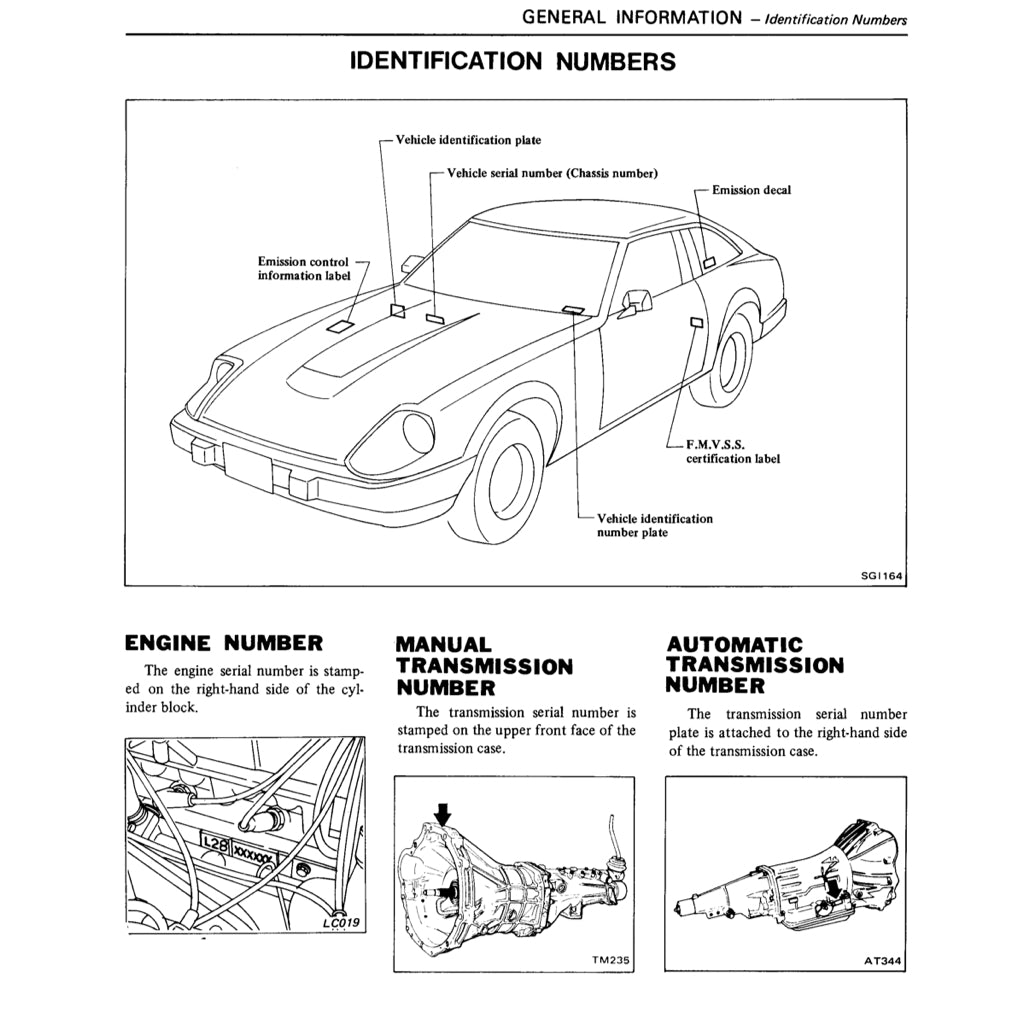 DATSUN FAIRLADY 280ZX S130 (1978-1983) SERVICE WORKSHOP MANUAL