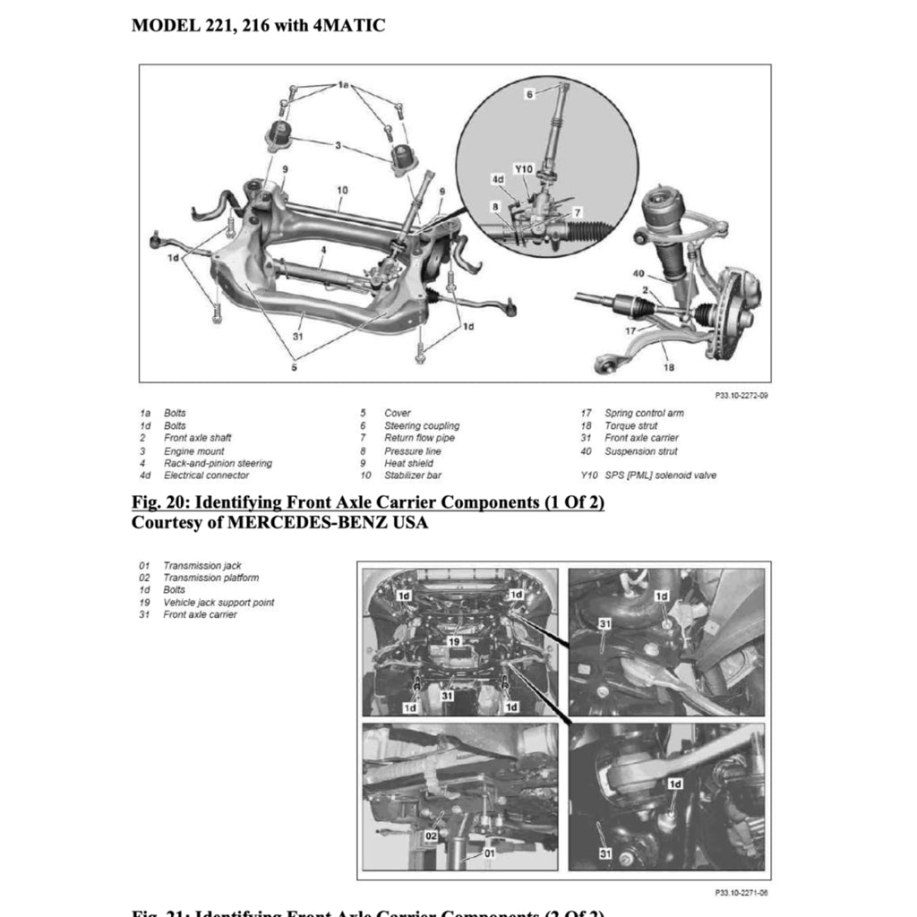 MERCEDES-BENZ W221 (2006-2013) SERVICE WORKSHOP MANUAL
