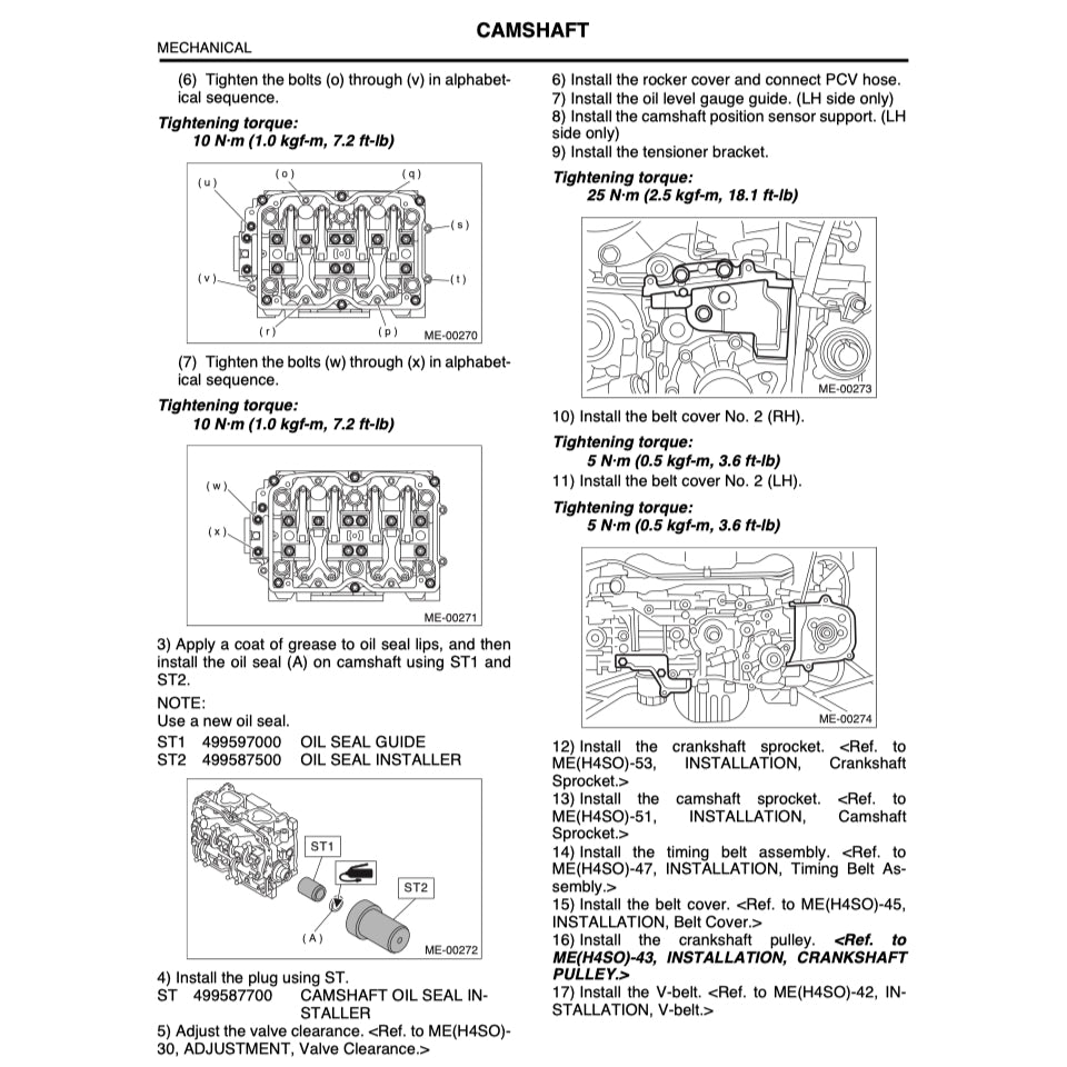 SUBARU LEGACY BE/BH (1999-2004) SERVICE WORKSHOP MANUAL