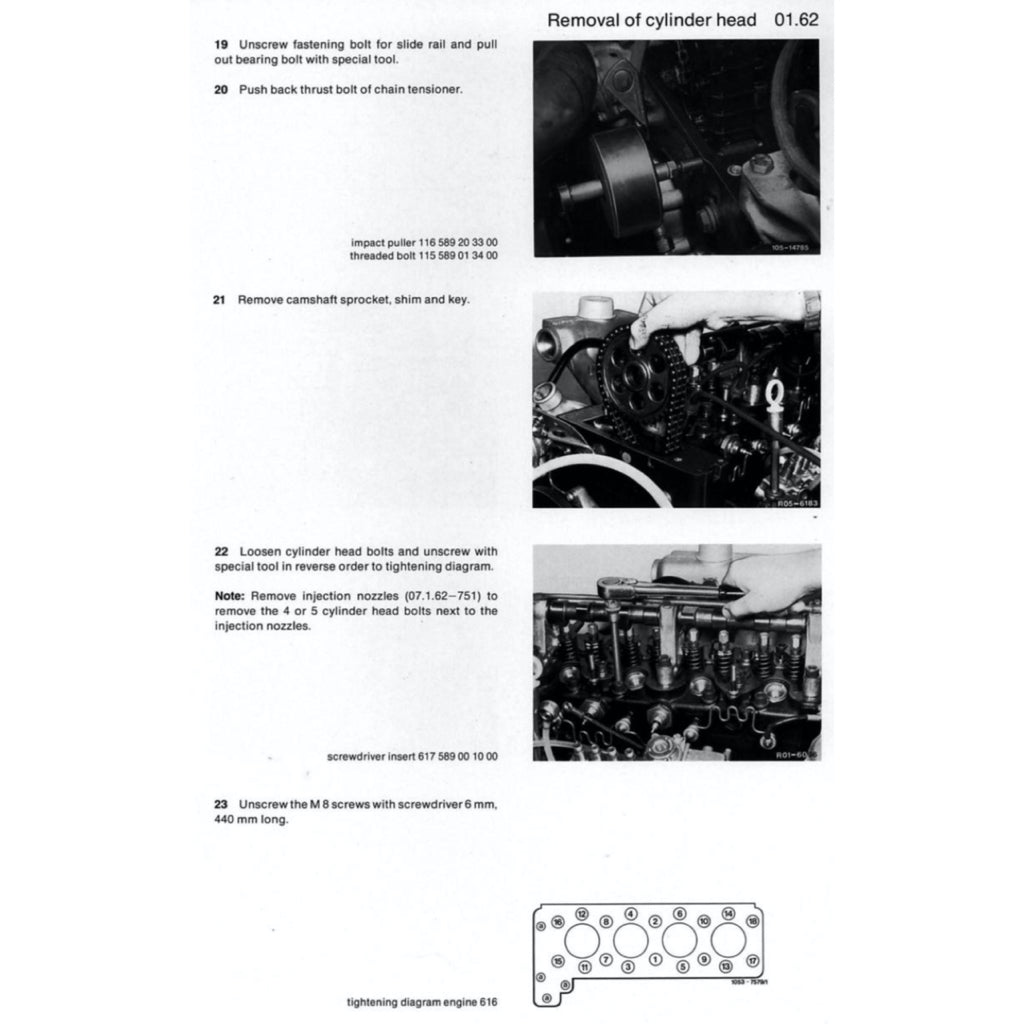 MERCEDES-BENZ ENGINE OM615 / 616 /617 SERVICE REPAIR MANUAL