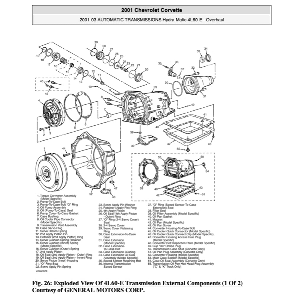 CHEVROLET CORVETTE C5 (1996-2004) SERVICE WORKSHOP MANUAL