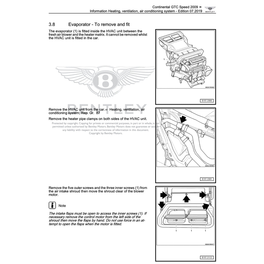 BENTLEY CONTINENTAL GTC/SPEED W12 (2007-2013) SERVICE WORKSHOP MANUAL