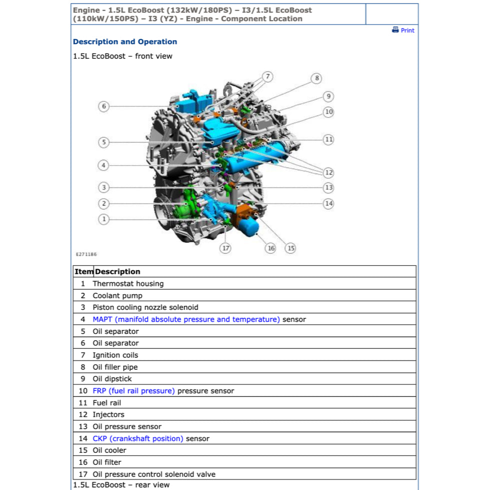 FORD 1.5L ECOBOOST ENGINE WORKSHOP REPAIR MANUAL