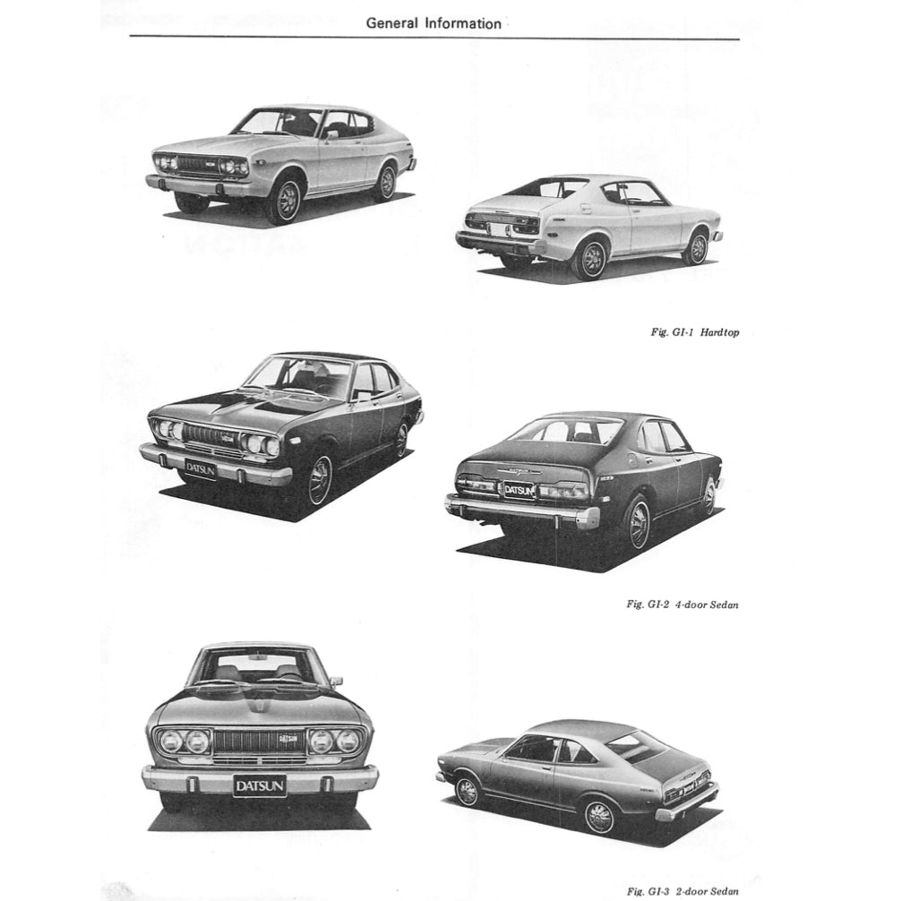 DATSUN VIOLET 710 (1973-1977) SERVICE WORKSHOP MANUAL