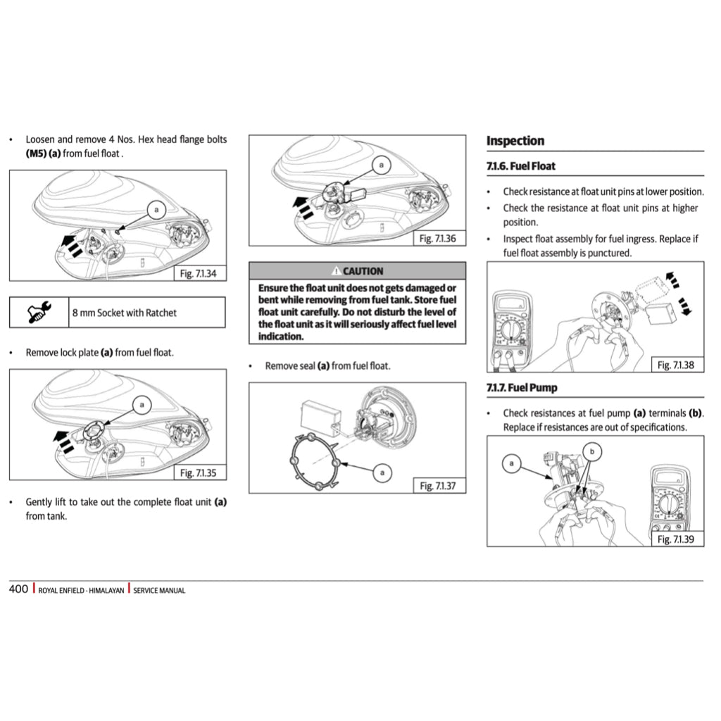 ROYAL ENFIELD NEW HIMALAYAN 450 (2024+) SERVICE WORKSHOP MANUAL + OWNER'S MANUAL