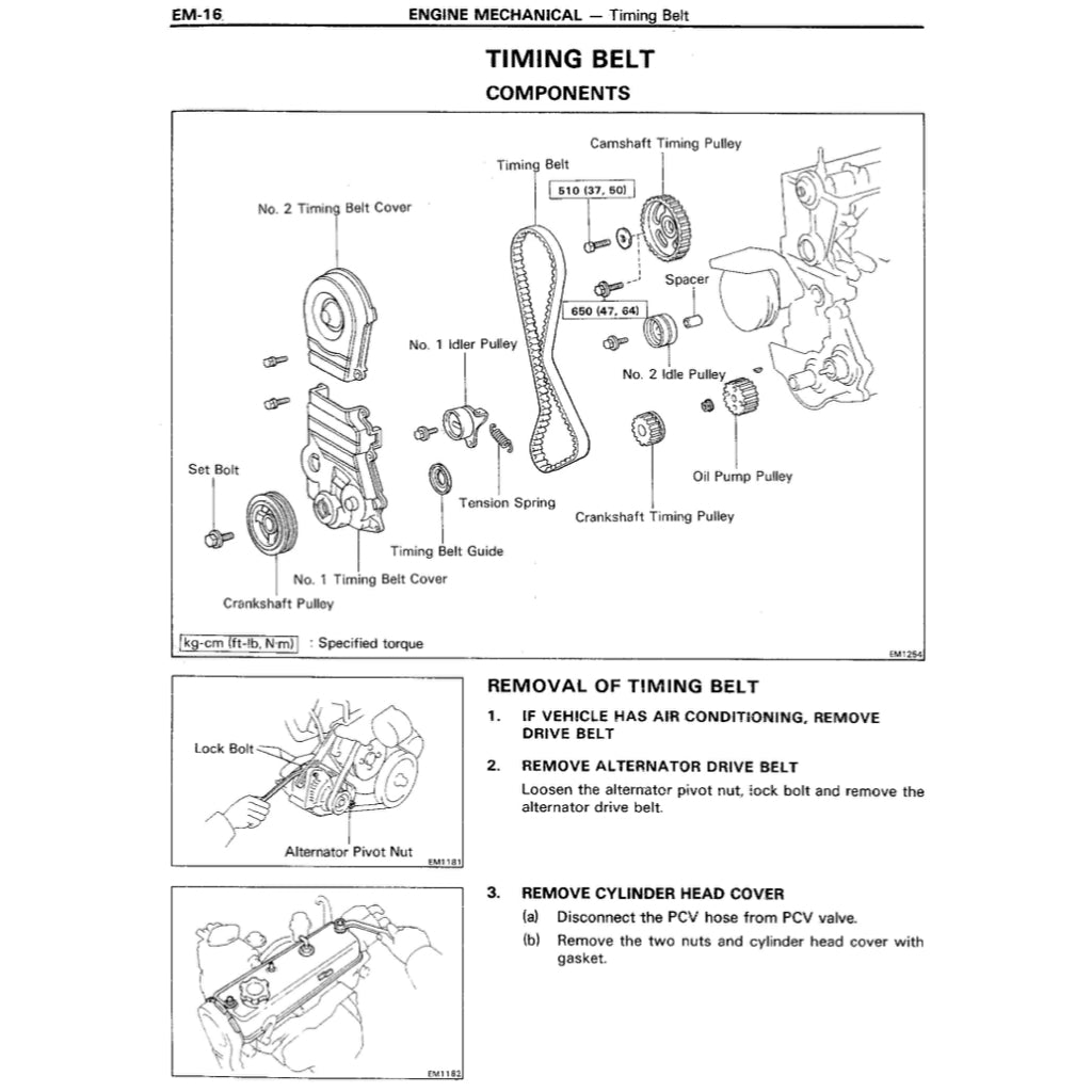TOYOTA ENGINE 1E / 2E / 2E-C SERVICE REPAIR MANUAL