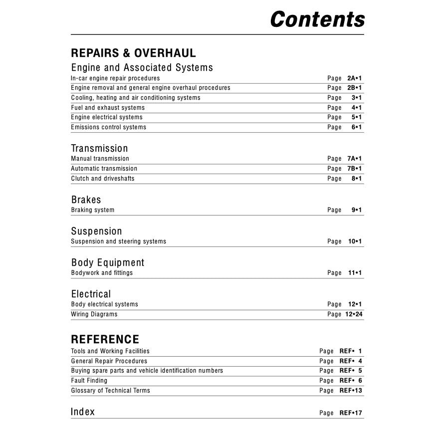 FORD MONDEO MK1 & MK2 (1993-2000) SERVICE WORKSHOP MANUAL