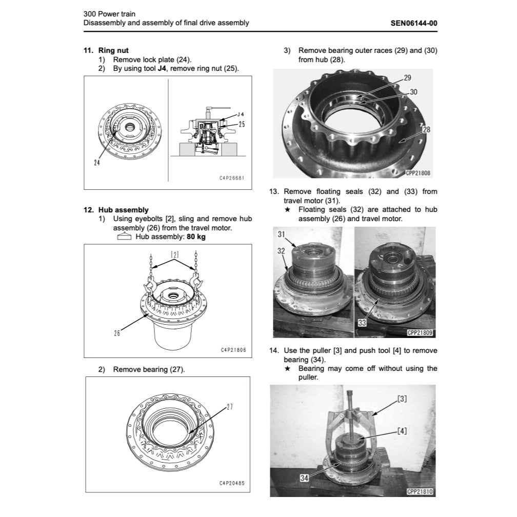 KOMATSU PC200/210/220/25 LC-6 SERVICE WORKSHOP MANUAL + PARTS CATALOGUE