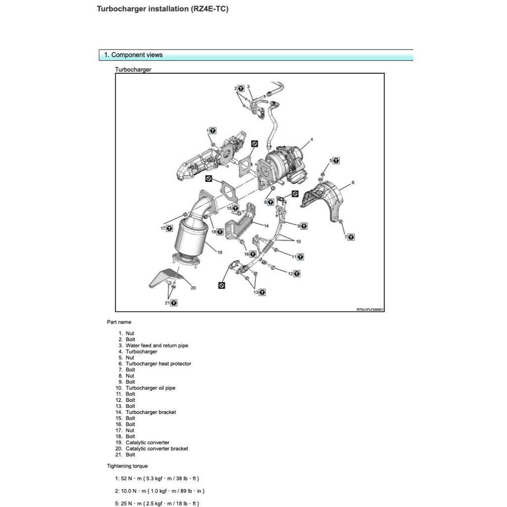 ISUZU ENGINE RZ4E-TC SERVICE WORKSHOP MANUAL