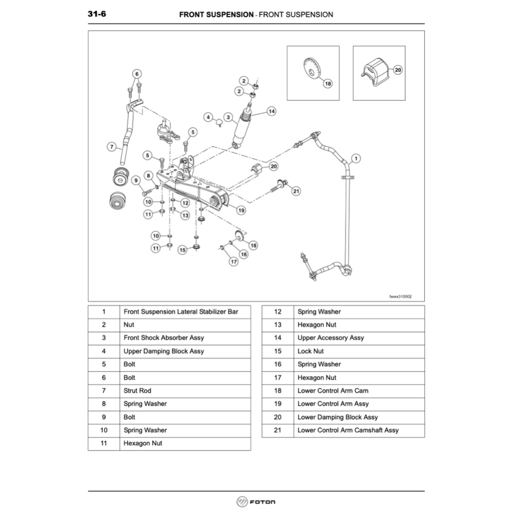 FOTON VIEW C2 (2011-2016) SERVICE WORKSHOP MANUAL