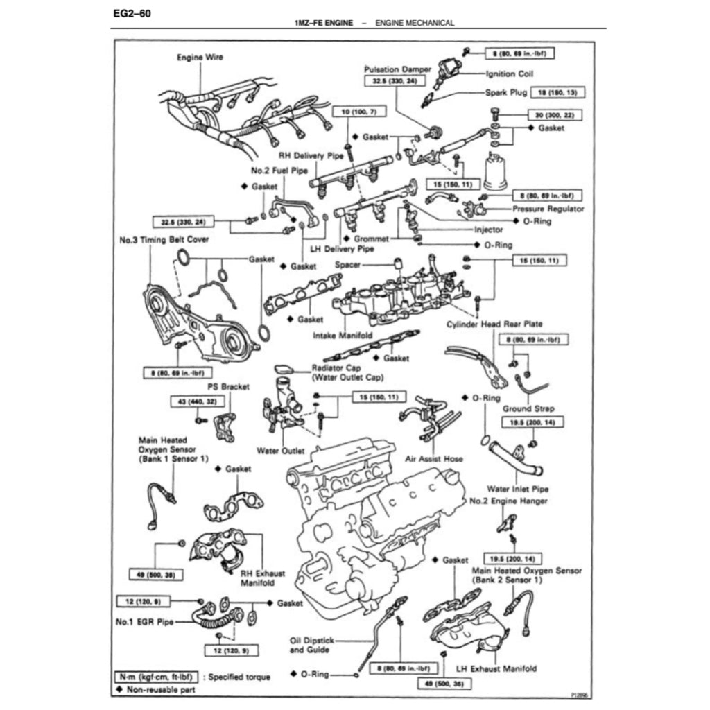 TOYOTA ENGINE 1MZ-FE SERVICE REPAIR WORKSHOP MANUAL