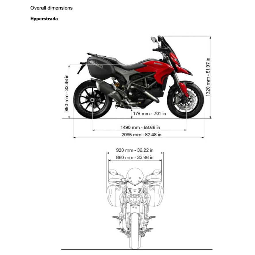 DUCATI HYPERSTRADA 821 (2013-2017) SERVICE WORKSHOP MANUAL + PARTS CATALOGUE + OWNER'S MANUAL