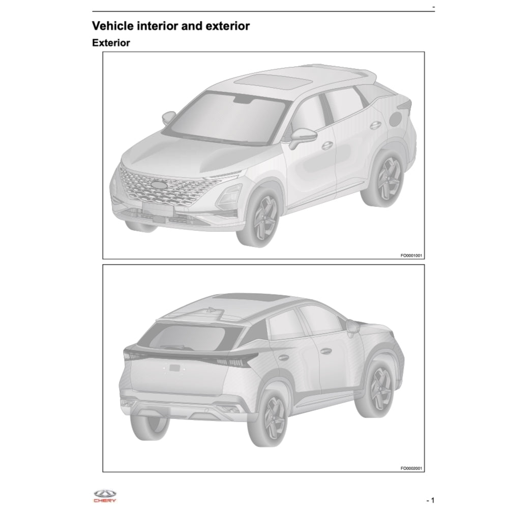 CHERY OMODA 5 (2023+) SERVICE WORKSHOP MANUAL