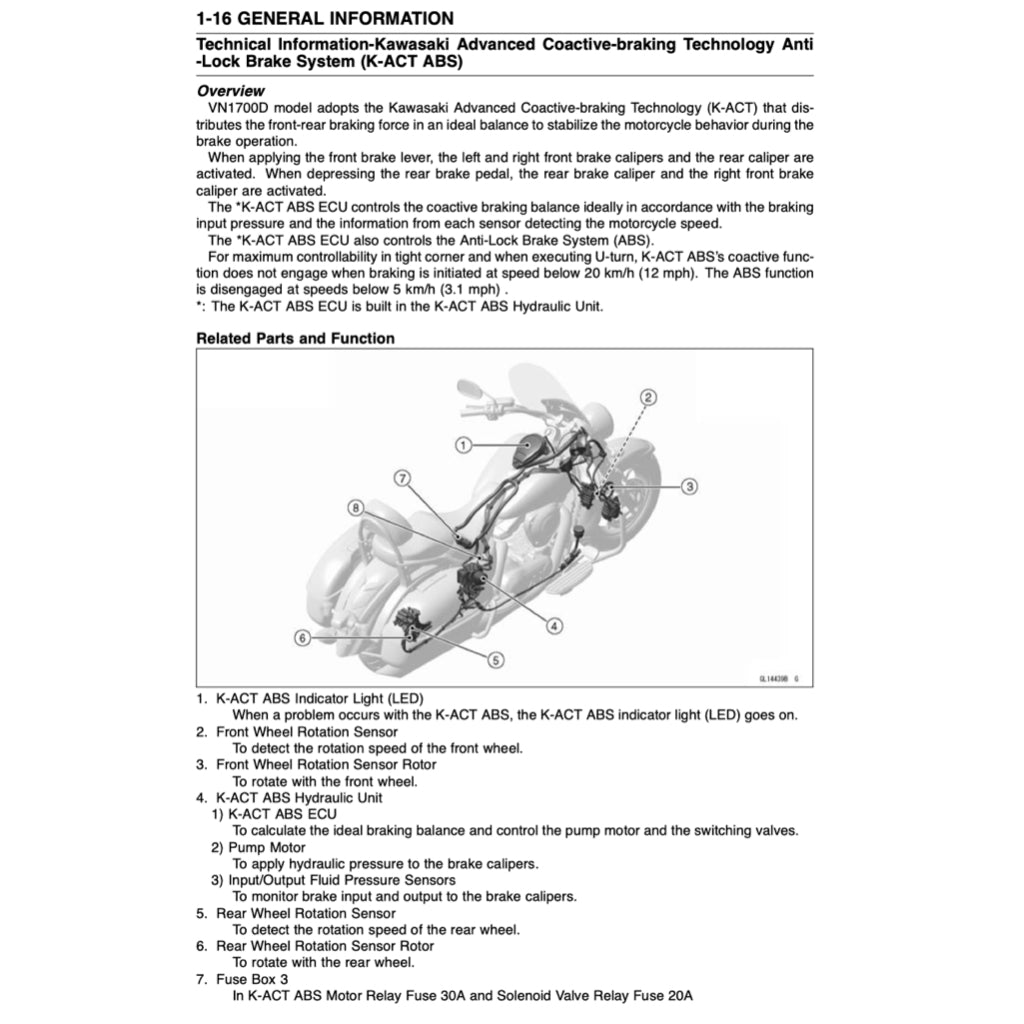 KAWASAKI VULCAN 1700 VN1700 (2009-2017) SERVICE WORKSHOP MANUAL + PARTS CATALOGUE + OWNER'S MANUAL