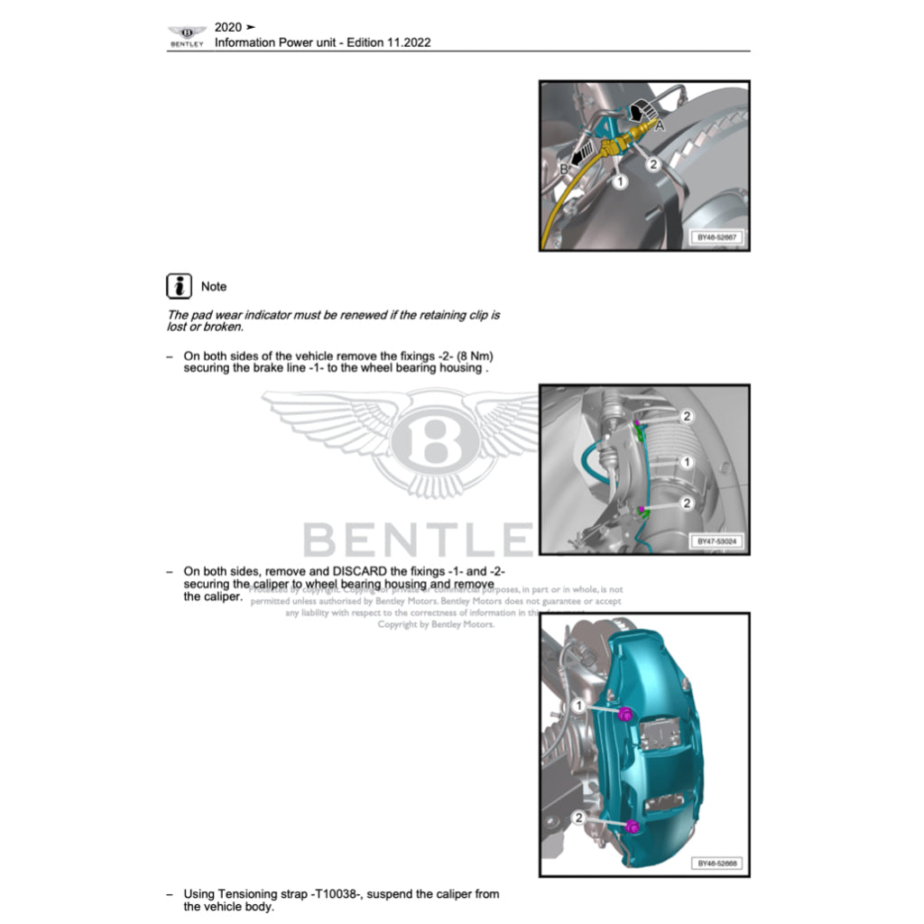 BENTLEY CONTINENTAL GT V8 / W12 (2019-2023) SERVICE WORKSHOP MANUAL