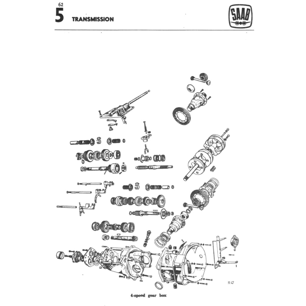 SAAB 95/96/MONTECARLO (1960-1967) SERVICE WORKSHOP MANUAL + PARTS CATLOGUE