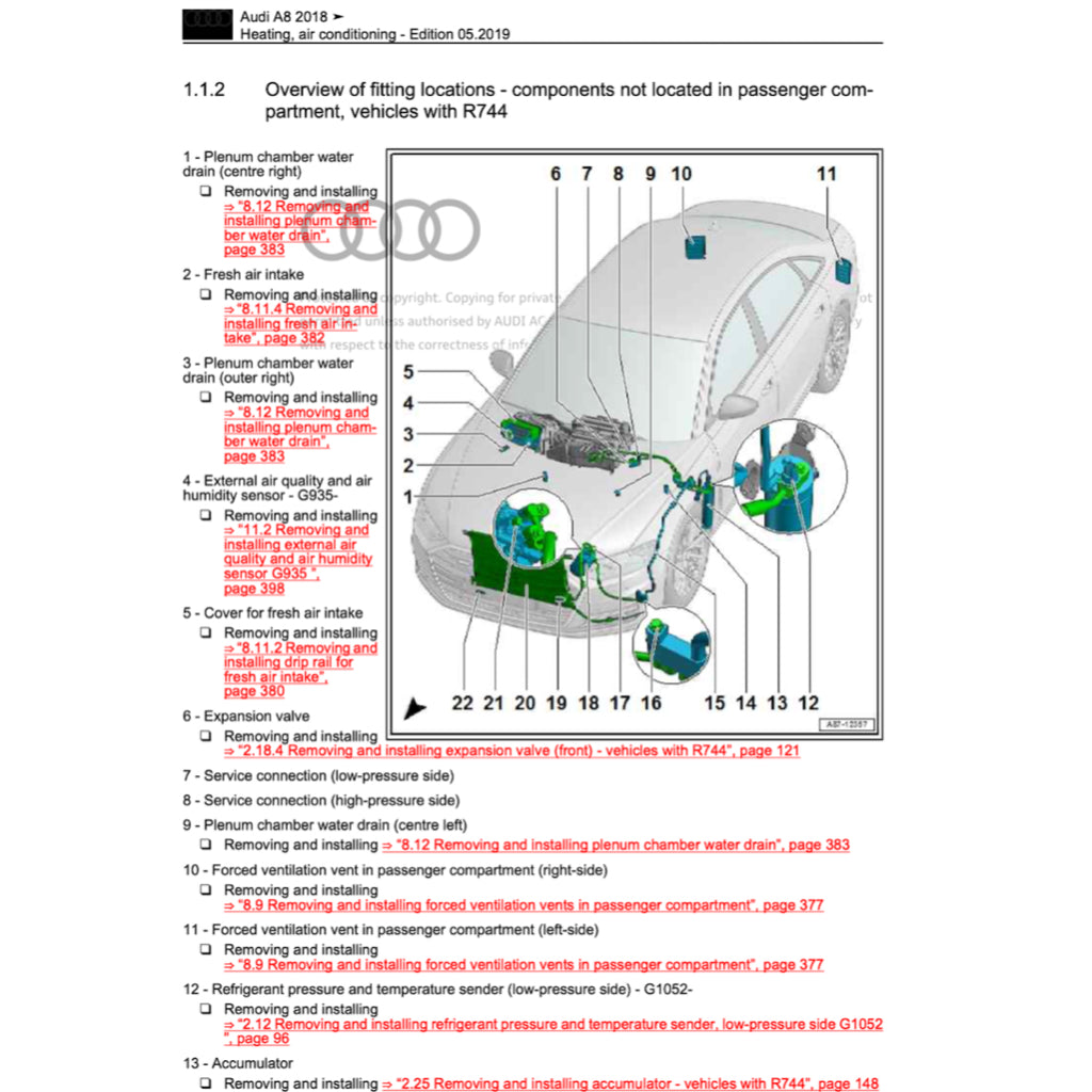 Audi A8 D5/4N (2017+) SERVICE WORKSHOP MANUAL
