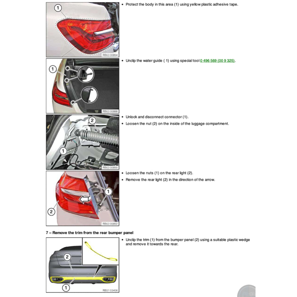 BMW G11/G12 (2015-2022) SERVICE WORKSHOP MANUAL