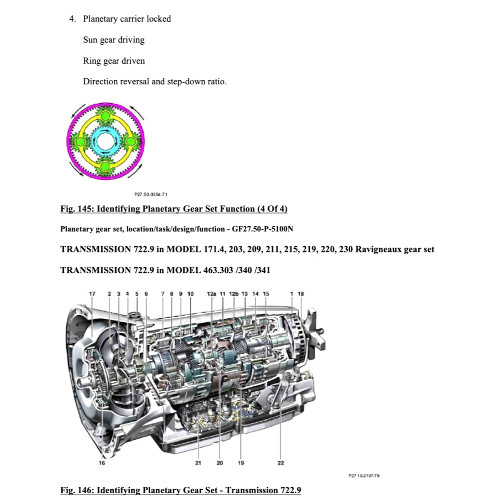 MERCEDES-BENZ W215/ W220 M137 (1999-2007) SERVICE WORKSHOP MANUAL