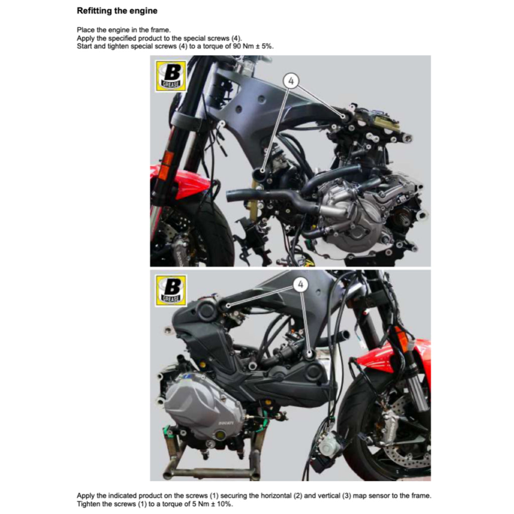 DUCATI MONSTER 937+ (2021+) SERVICE WORKSHOP MANUAL + PARTS CATALOGUE + OWNER'S MANUAL