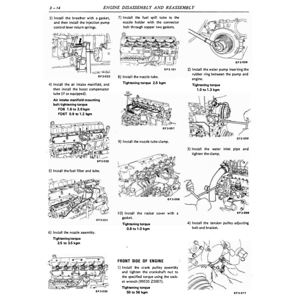 NISSAN UD DIESEL ENGINE FD6 / FD6T SERVICE REPAIR MANUAL