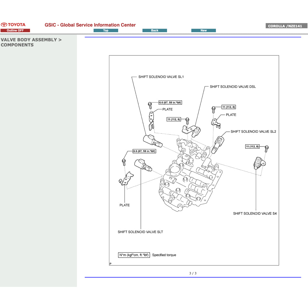 TOYOTA COROLLA ALTIS E141 (2010-2013) SERVICE WORKBOOK WORKSHOP MANUAL