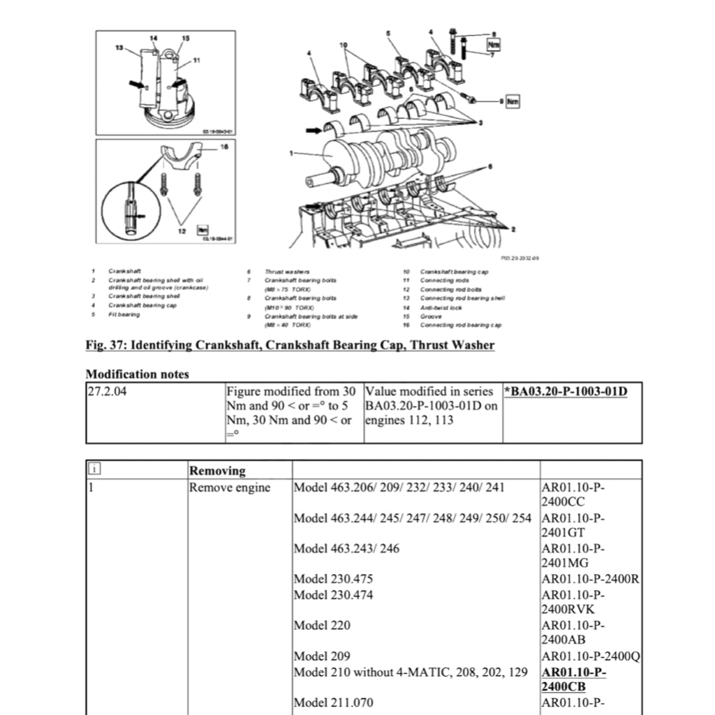 MERCEDES-BENZ W215/ W220 M137 (1999-2007) SERVICE WORKSHOP MANUAL